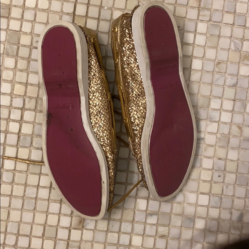 Sperry Slides Gold Sparkles - image 3